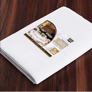 Kitchen Tablecloth Round 70 Inch White - 1 pack